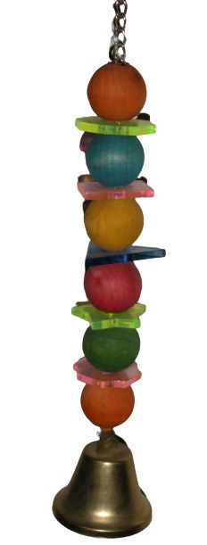 Round wood ball with bell toy 39*4cm