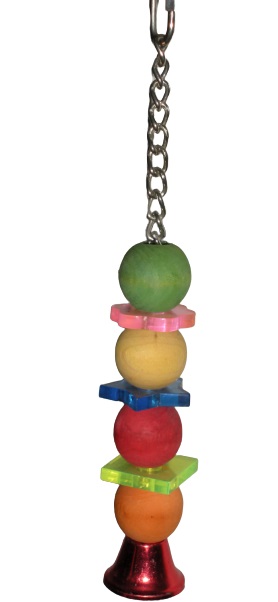 Colorful Wooden Bird Toy 24*3cm