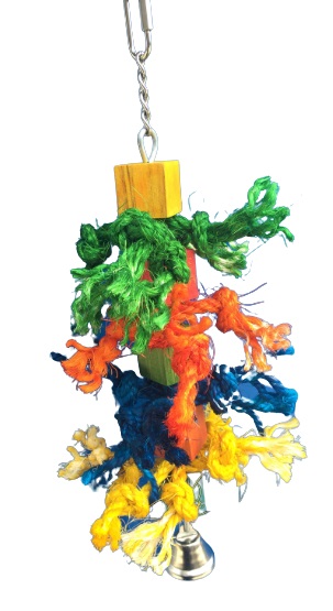 Colorful rope Wooden Bird Toys 30*13cm