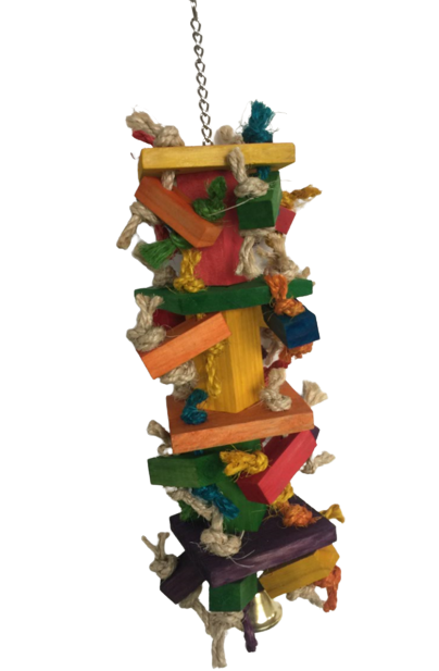 Random Colorful Wooden Parrot Toys 45*12cm