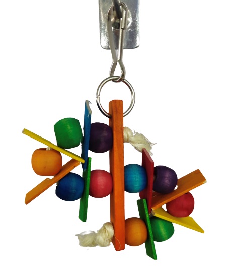 كرات ملونة ألعاب الطيور الخشبية 13*9