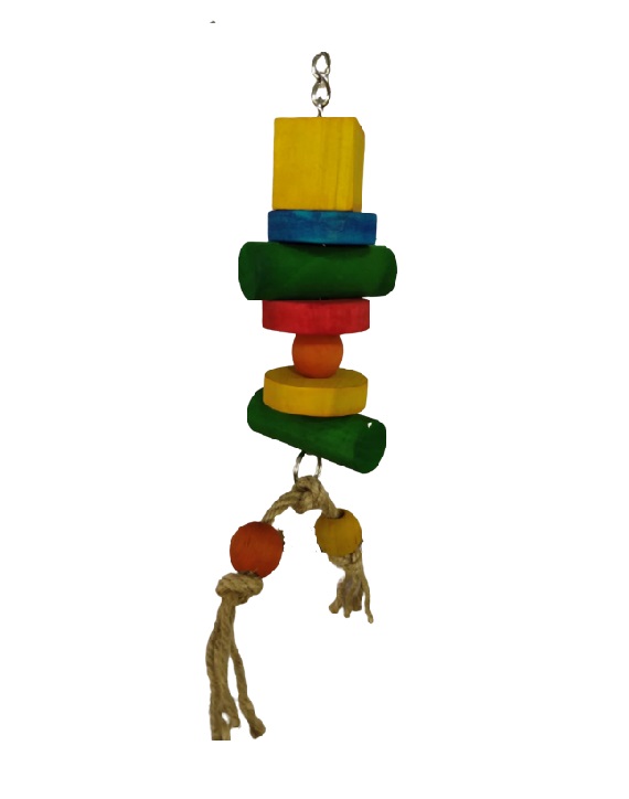 random blocks Colorful Wooden Bird Toys 28*5cm