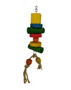 [000000002356] random blocks Colorful Wooden Bird Toys 28*5cm