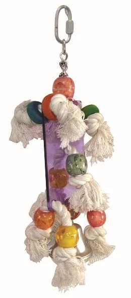  Wooden Bird Toys with Cotton rope 34*10cm