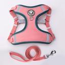 [691201548SPK] Pet Dog Cat Harness Leash Set - Pink Small S: L120*1.5cm