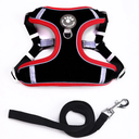 [691201568LBK] Pet Dog Cat Harness Leash Set - Black L size, L120cm*W1.5cm