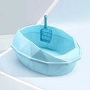 [6920210507206BBL] CL206 Cat Litter Box 49*36*17.5cm Big Blue