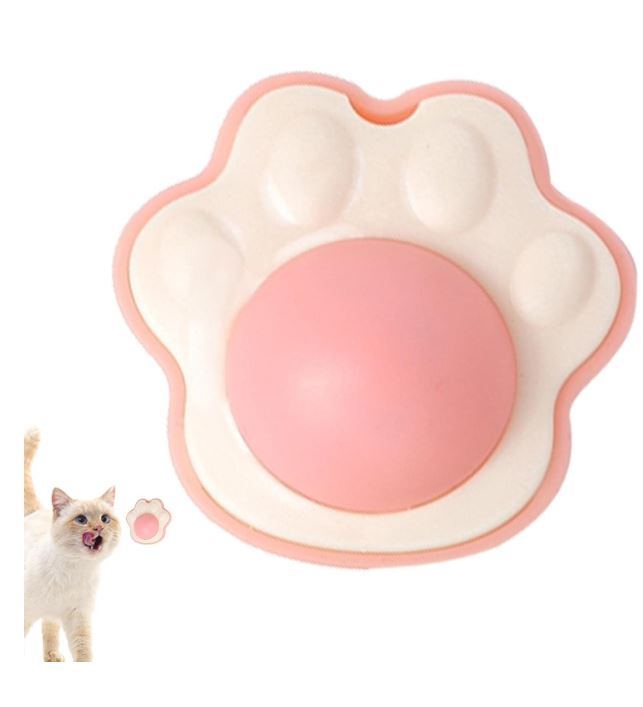 Pink Paw Figure Catnip Cat Mint Game Ball