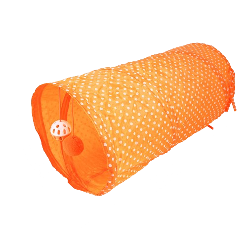 Cat Tunnel Orange with Polka Dot, Diamter 20cm * L53cm