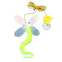 [6924141297DGY] Door Hanging Cat Teaser Rope Dragonfly Shape 2m
