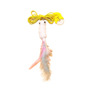 [6924141297CTR] Door Hanging Cat Teaser Caterpiller Shape 2m