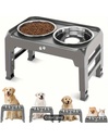 [6903802208226] Adjustable Stainless Steel Pet Dining Table L38cm*W22cm*Adjustable Height 8.2cm-26cm