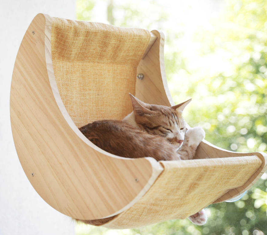 Moon Shaped Wall-Mounted Cat Hammock L38cm*W24cm