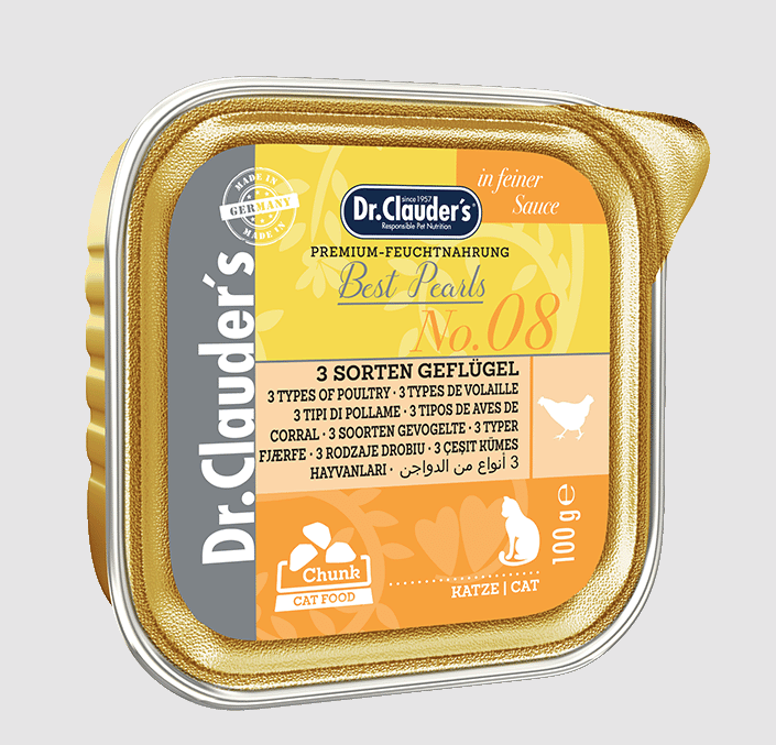 دكتور كلاودرز الو كاب طعام رطب للقطط بثلاث أنواع طيور  100 جم