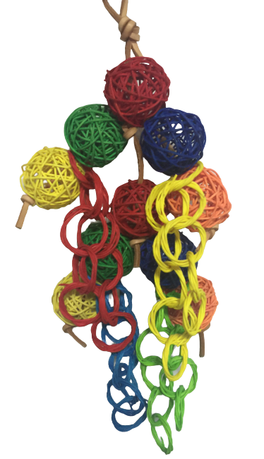 لعبة مضغ الطيور على شكل مجموعة كرات