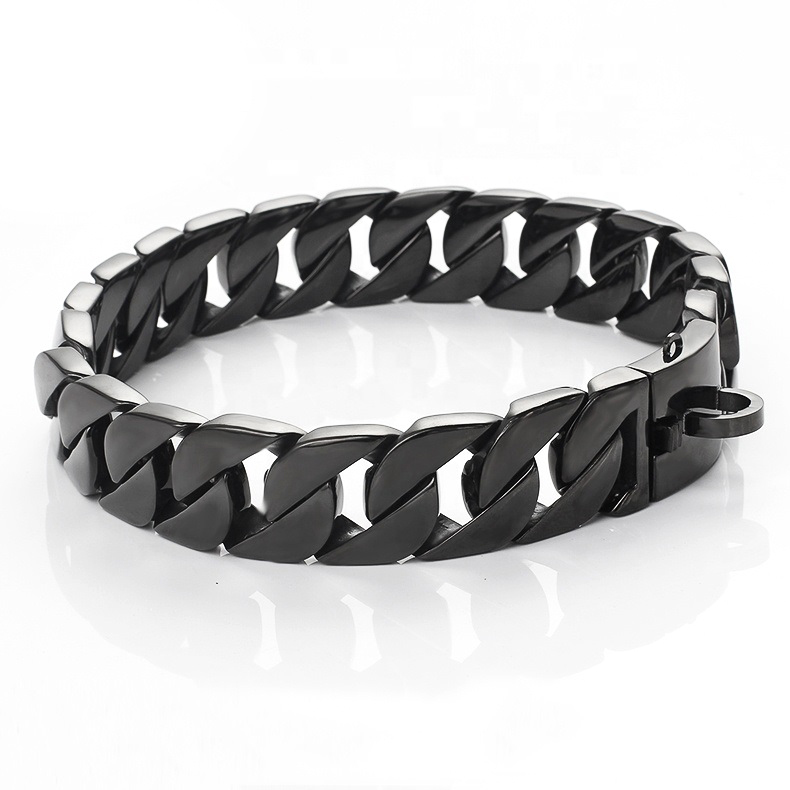 Black Color stainless steel dog chain collar w:3.2cm,l:50cm