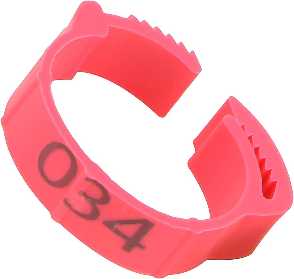 Chicken Rings 10Pcs with num L:5cmW:1cm Range1.7-2.2cm