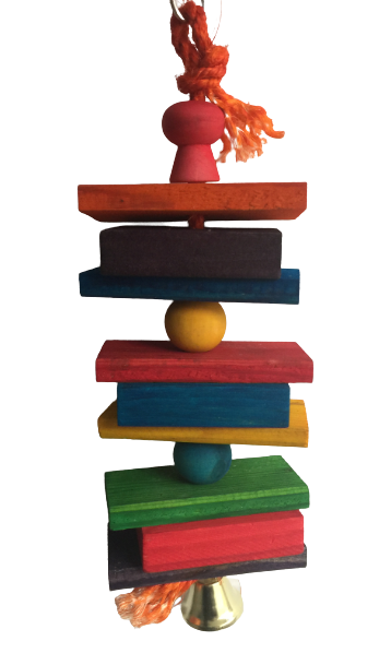 لعبة الطيور من كتل الألوان والخرز