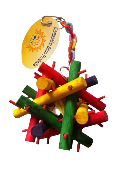 ألعاب الطيور الخشبية الملونة