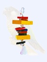 [0000000020053] Colorful Wooden rope bird toy