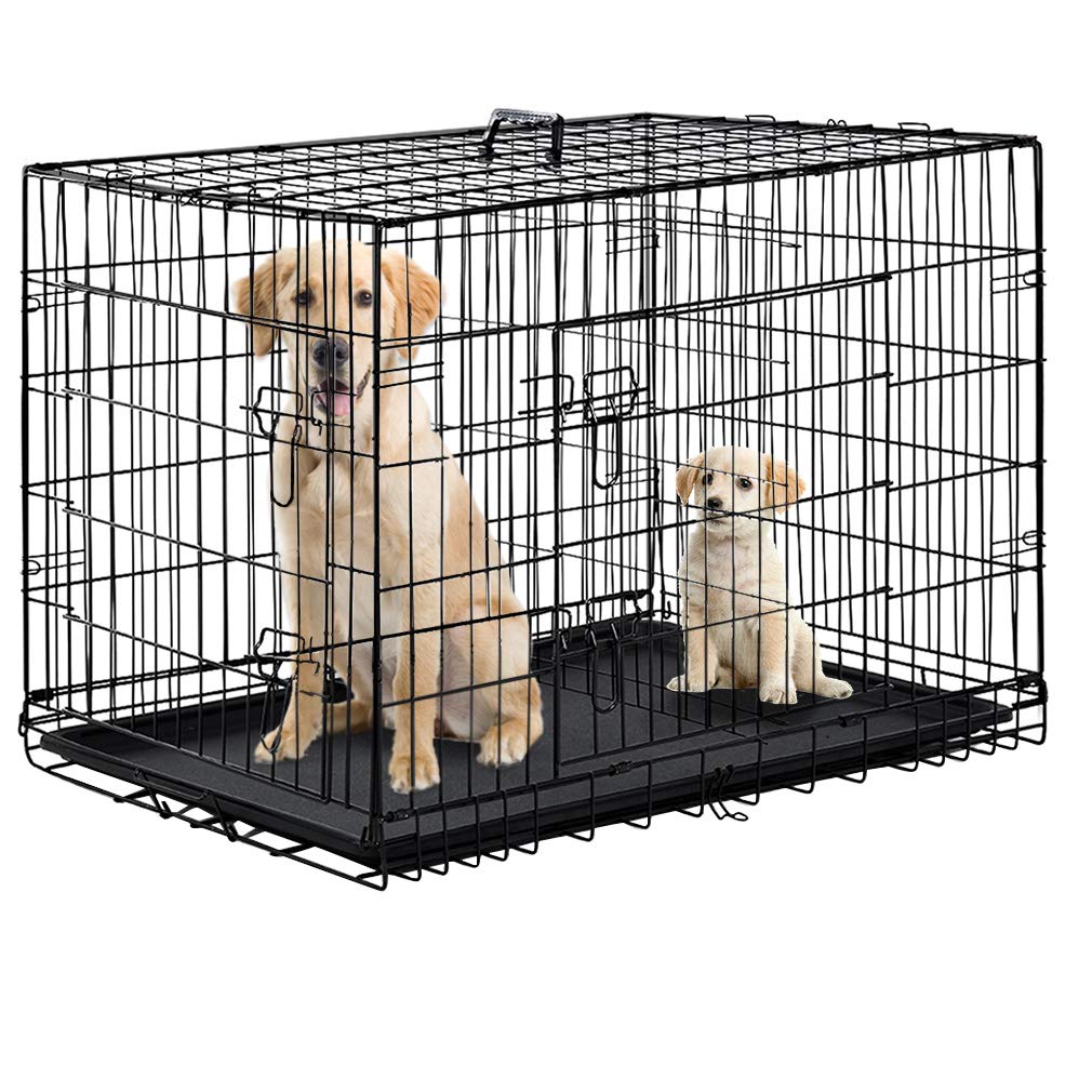 Dog Cage L107*W68.5*H77 No Grill With Divider 2 Doors