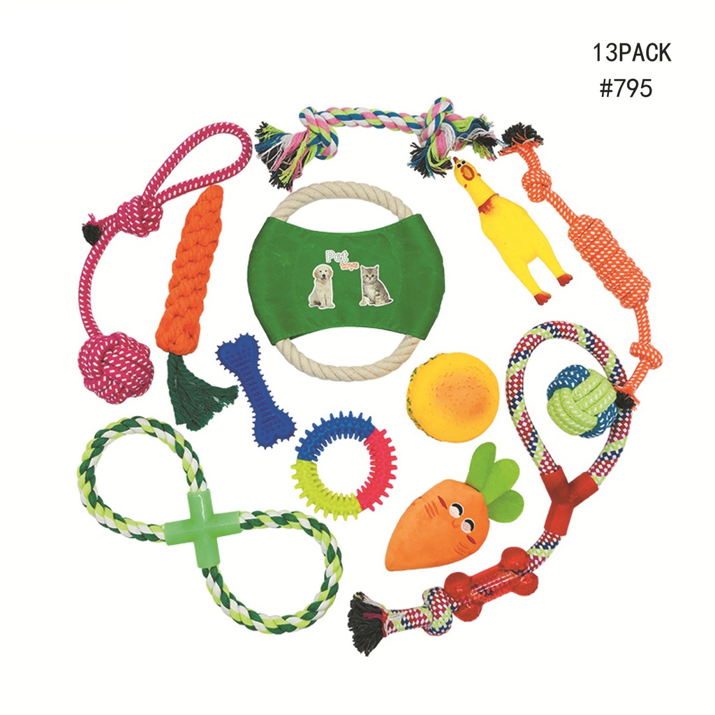 Dog Chew Rope Toy Set including 12pcs