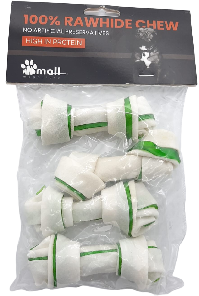 عظمة مزدوجة اللون معقودة 25 جرام 4 قطع