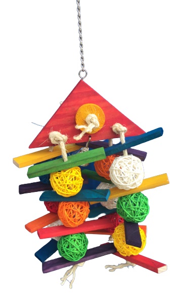 House ball colored Wooden Bird Toys
