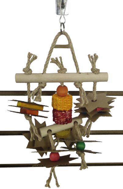 ألعاب الطيور الخشبية الطبيعية مع النجوم