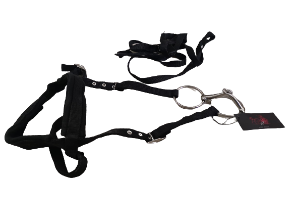 PP Horse Halter With Sponge Small Black