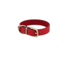 Padded Leather Collar Soft Red Colorato
