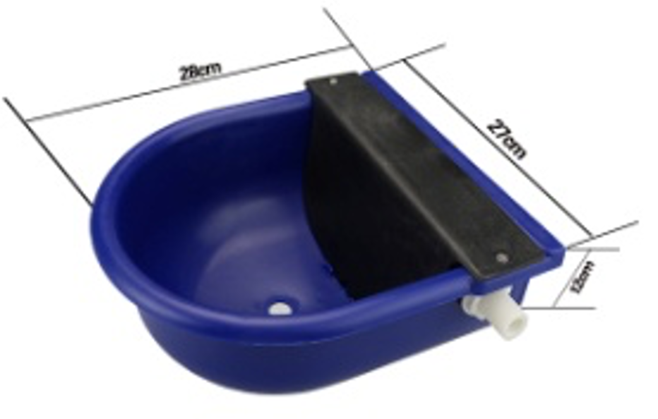 Plastic cattle water bowl with float ball 28*27*12 cm 0.85kg