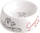 [44446] Simons Cat Dish White 14.5 Cm