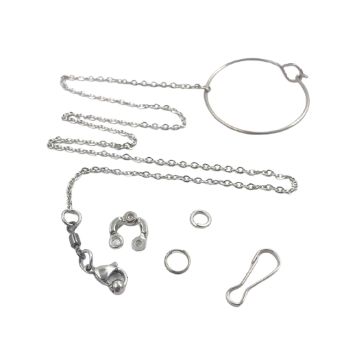 حجل مقاس 8 للببغاوات مع سلسلة رفيعة 47.5 سم