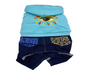 Eye hoodie L-14 Blue