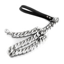 [69324510S] Training Silver Steel Chain leash 3.2cm45cm+handle 10cm
