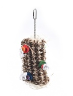 bird toy made with banana leaf