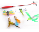[20210508203] cat wand toy with 6  pcs