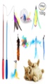 cat wand toy with 9 pcs