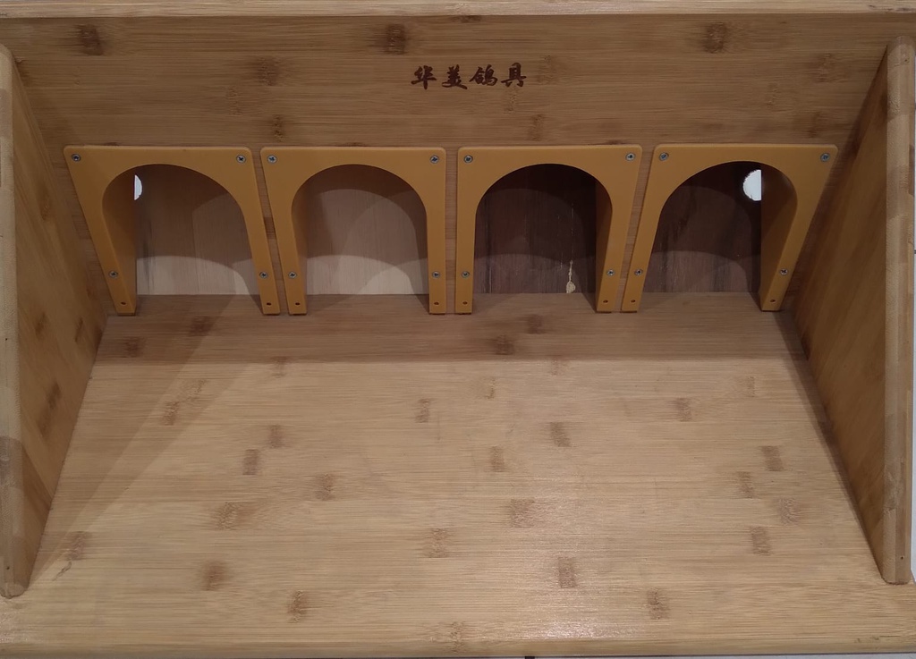 مدخل للحمام خشبي 4 فتحات 60 سم ns