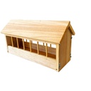 [130208] Pigeon Wooden Feeder Outdoor With Cover And Bars 80Cm Ns