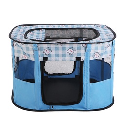 [69705545SBE] Foldable Rectangle Pet House -Blue S: 70*55*45cm