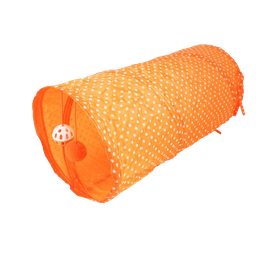 [69205318209OR] Cat Tunnel Orange with Polka Dot, Diamter 20cm * L53cm