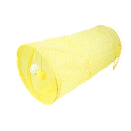 [69205318209YL] Cat Tunnel Yellow with Polka Dot, Diamter 20cm * L53cm