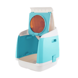 [6940528222444] CL202 Cat Litter Box Blue 45.9*54.9*49.2cm