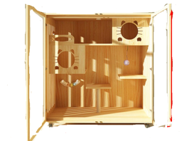 [1158202025123] Cat Villa L120cm*W60cm*H120cm