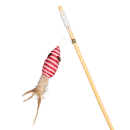 [6920210508307] Cat Wand Natural Rat Shape