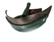 [120071] مشط كاري و مكشطة عرق البلاستيكية للحصان .