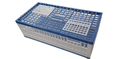 [804025] Pigeon Basket White & Blue 80x40x25 cm